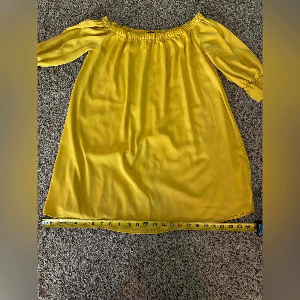 Forever 21 Mustard Off-Shoulder Shift Dress - Picture 8 of 9